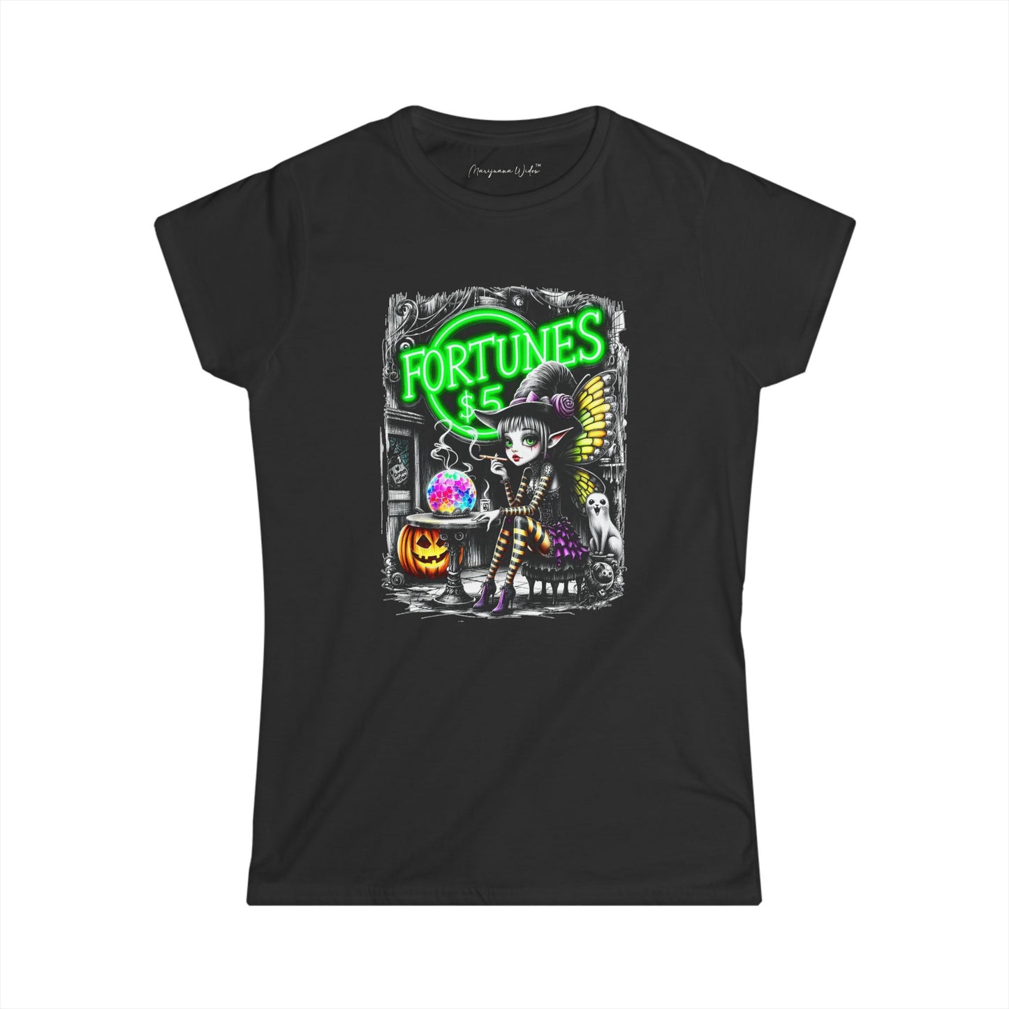 Halloween Fairy - Fortune Teller - Women's Softstyle T-Shirt - Marijuana Widow