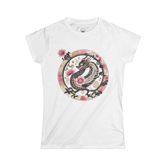 Sakura Dragon Floral Graphic Women's Tee