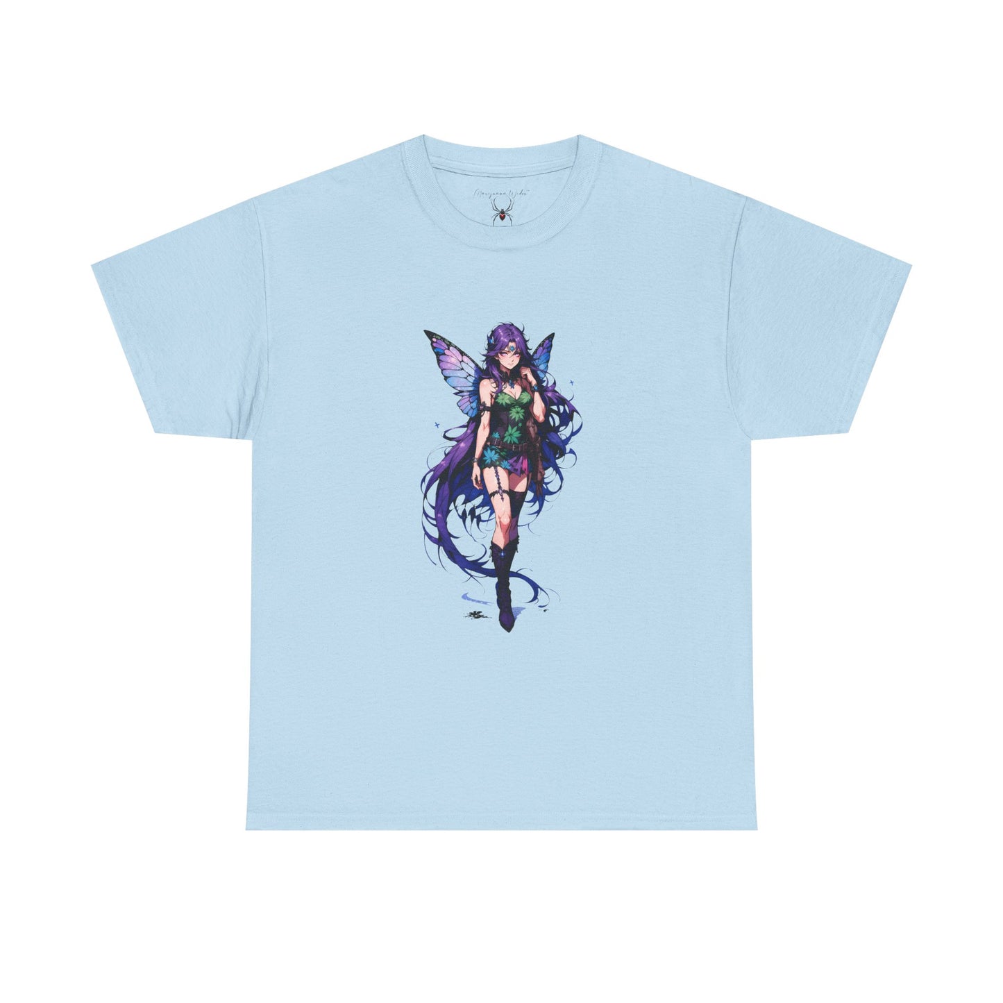 Fairy Anime T-Shirt — Purple Winged Fairy Illustration