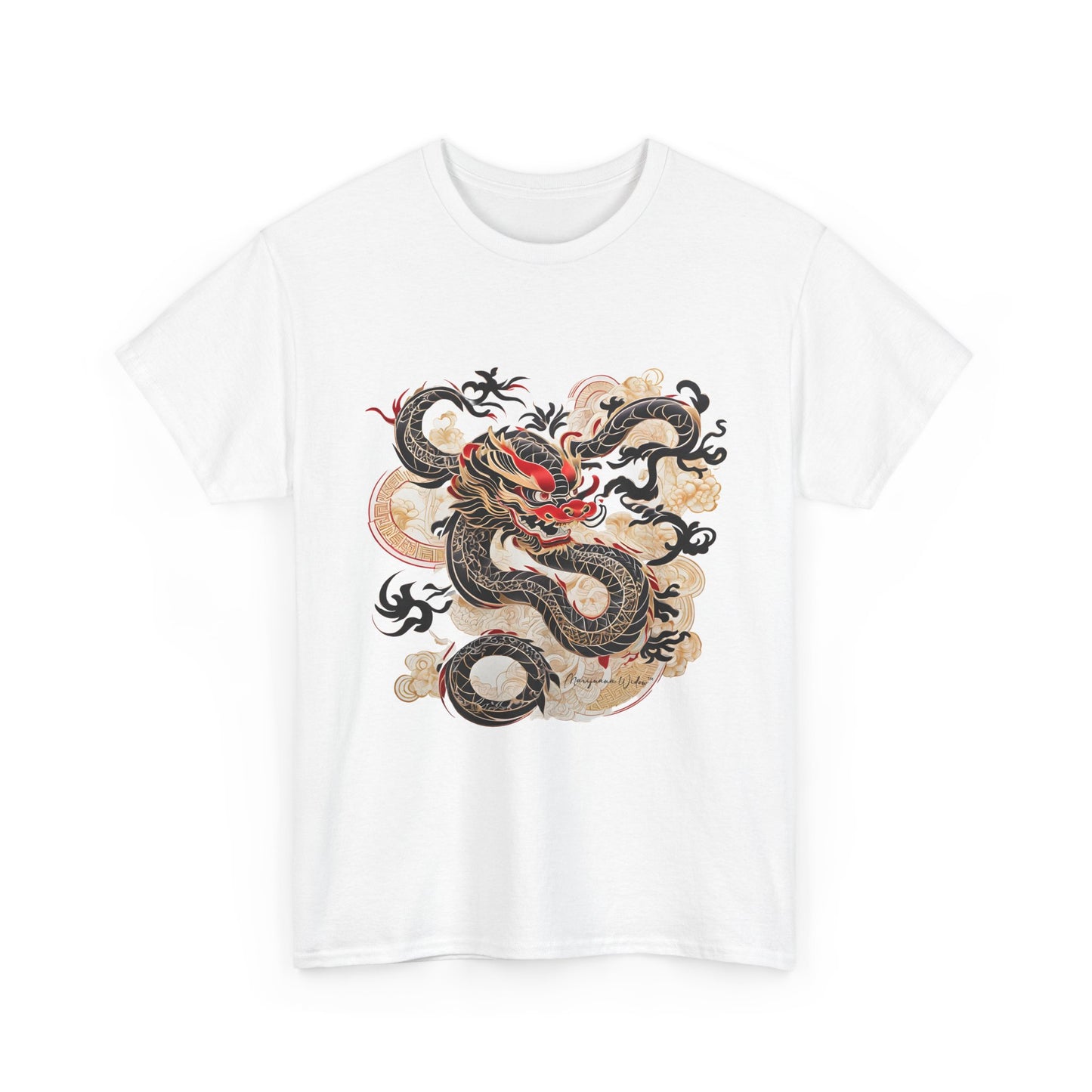 Smoking Dragon — Vintage Red & Black Dragon Unisex T-Shirt