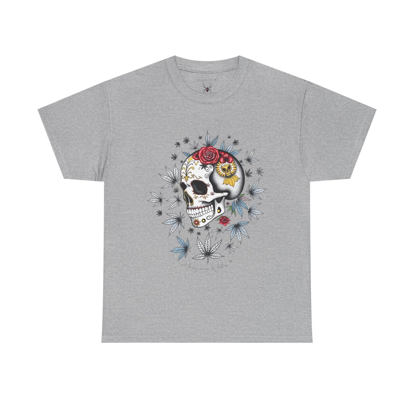 Dia de Los Muertos - Skull - Black Red Gold - Unisex T-shirt