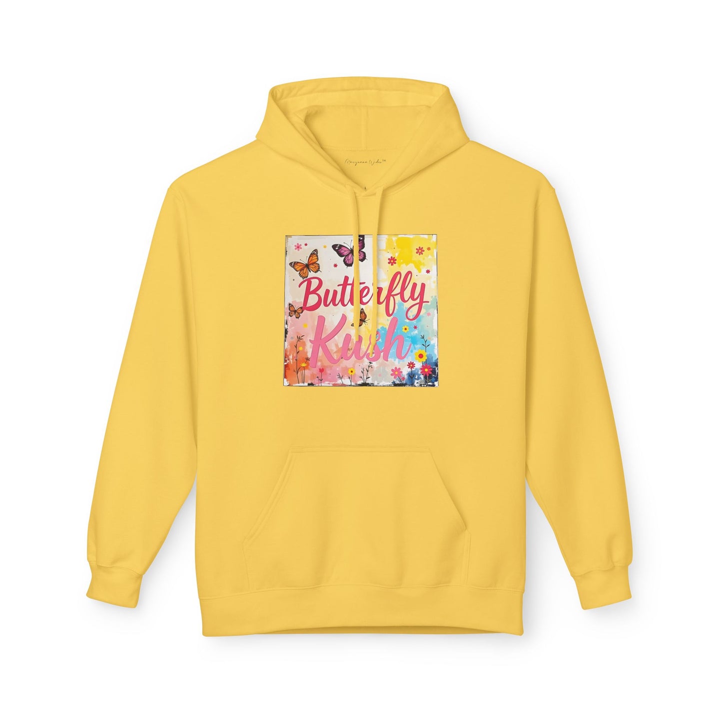 Butterfly Kush Hoodie - Floral Watercolor Comfort Unisex Sweatshirt