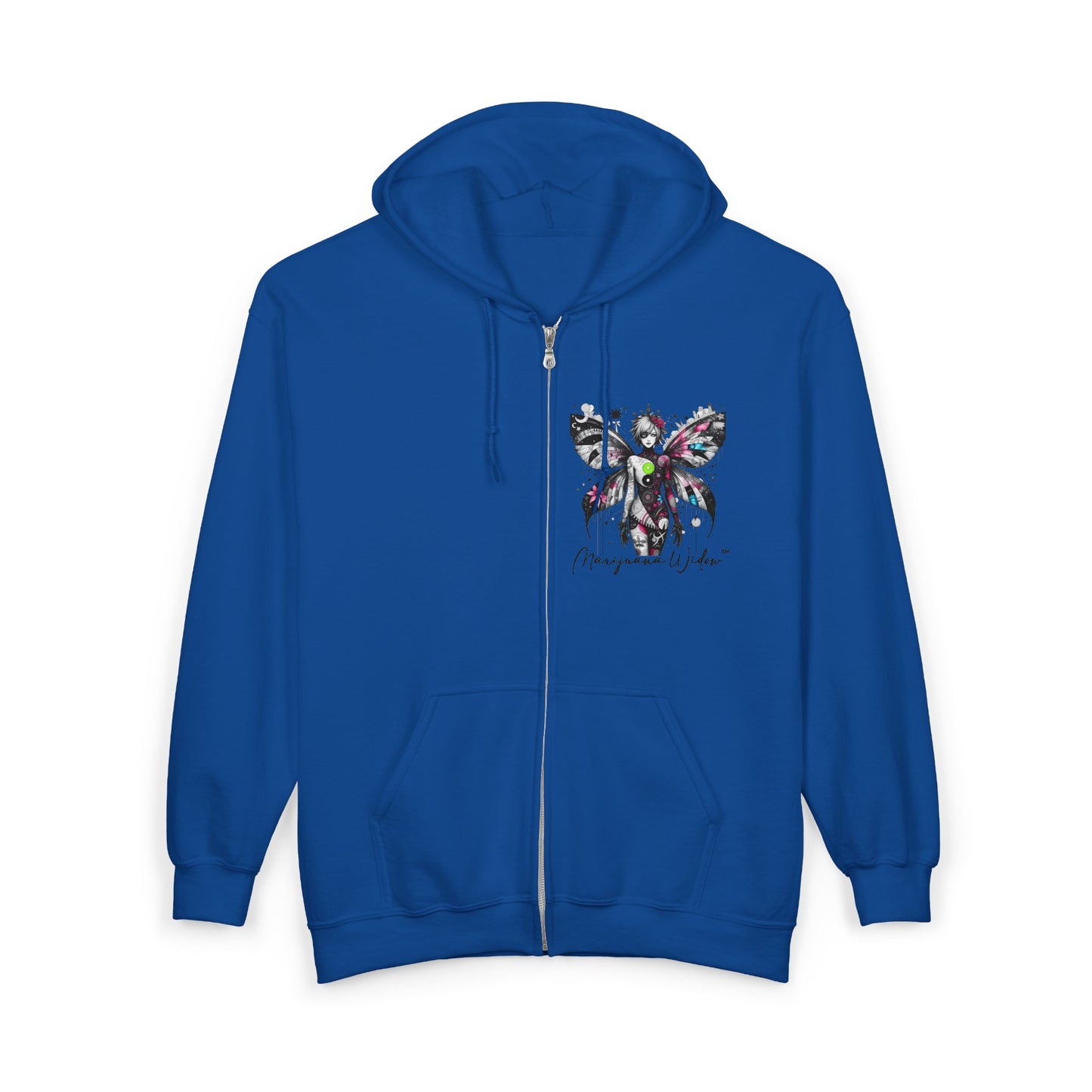 Fairy Butterfly Zip Hoodie - A Little Hope Goes a Long Way - Full-Zip Unisex Sweatshirt