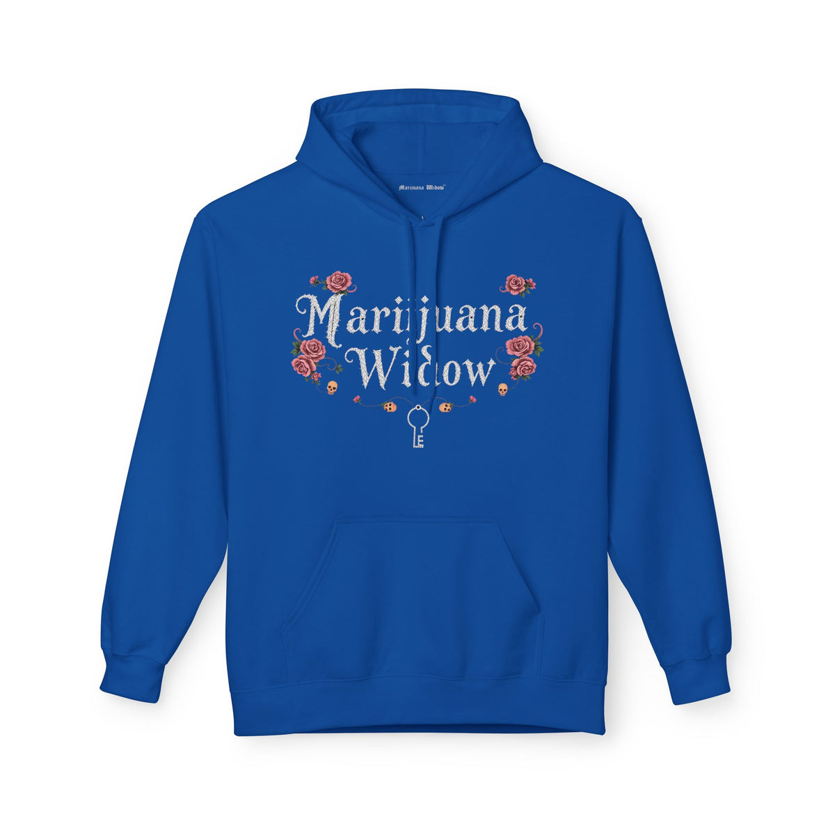 Marijuana Widow "Heart Aperture" - Pink Rose with Lace and Skulls Floral Hoodie - Marijuana Widow