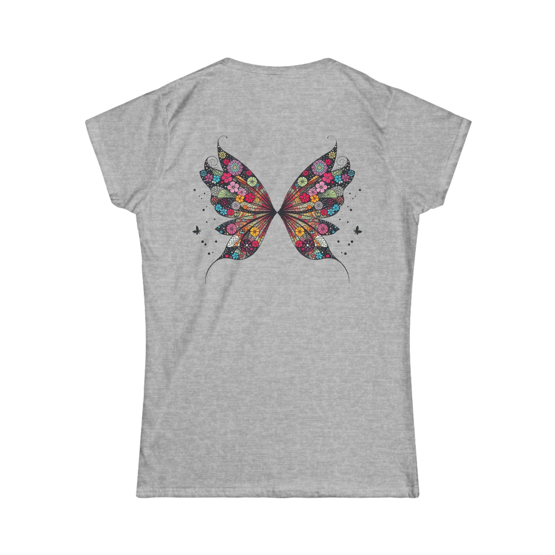 Touch Me - Fairy Butterfly - Floral Fairy Wings Tee — Women's Graphic T-Shirt - Marijuana Widow