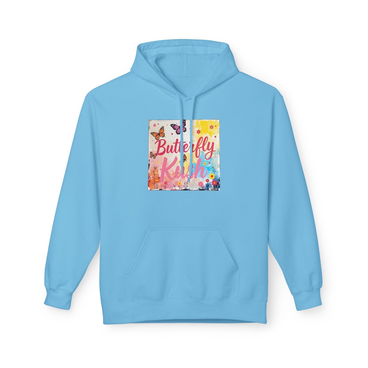 Butterfly Kush Hoodie - Floral Watercolor Comfort Sweatshirt