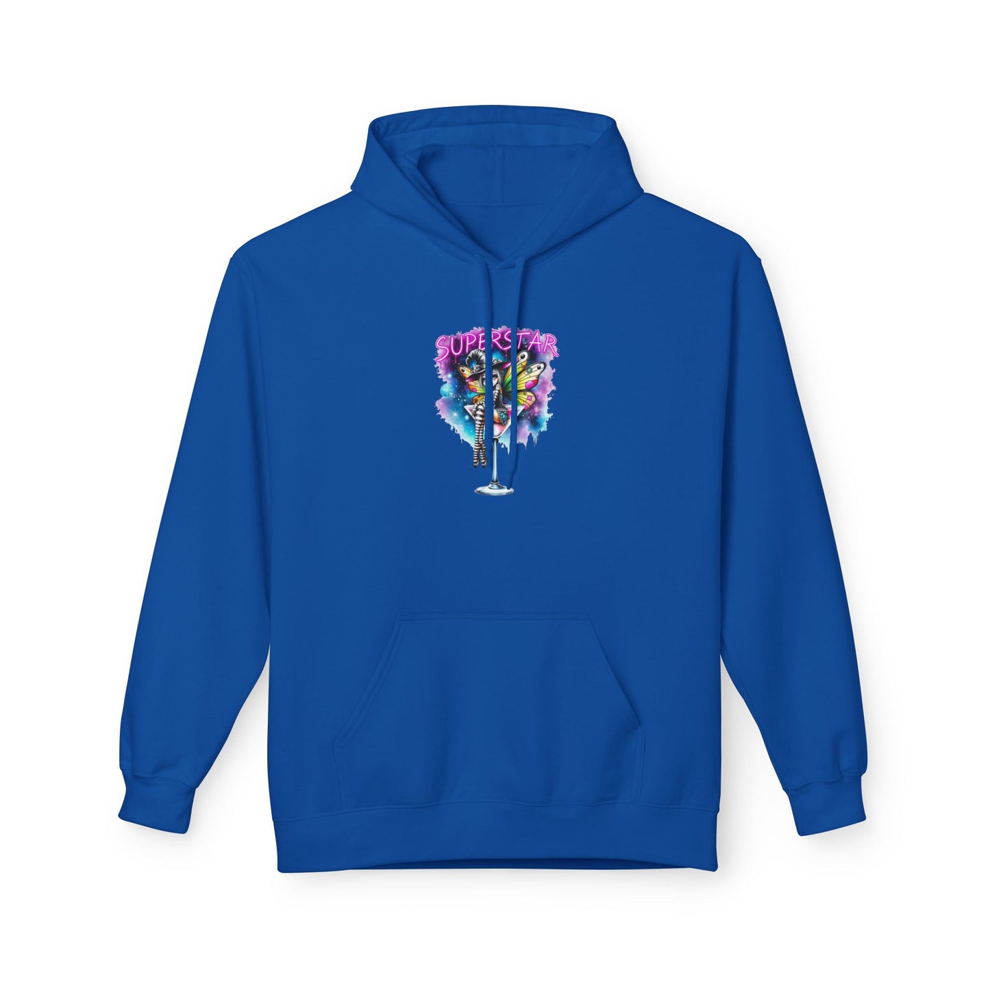 Backstage Pass Hoodie - Boozy Fairy - Neon Burlesque Theater Graphic Unisex Pullover - Marijuana Widow