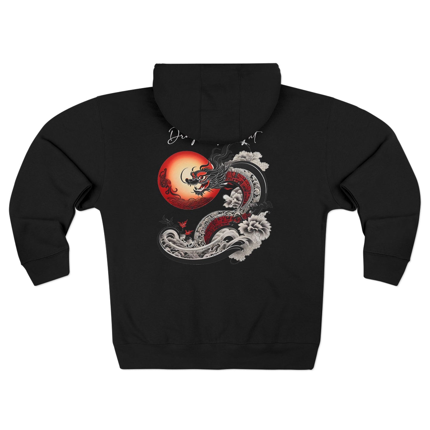 Angel by Day, Dragon by Night Zip-Hoodie - Japanese Dragon and Geisha Angel - Zip-Up Unisex Hoodie