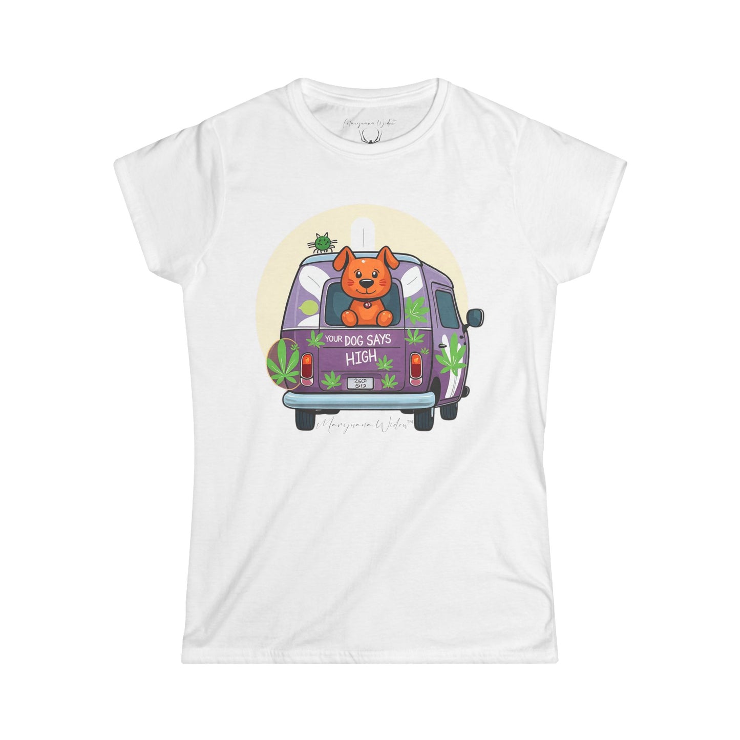 Camper Van High — Your Dog Says High - Purple Van - Women's Tee