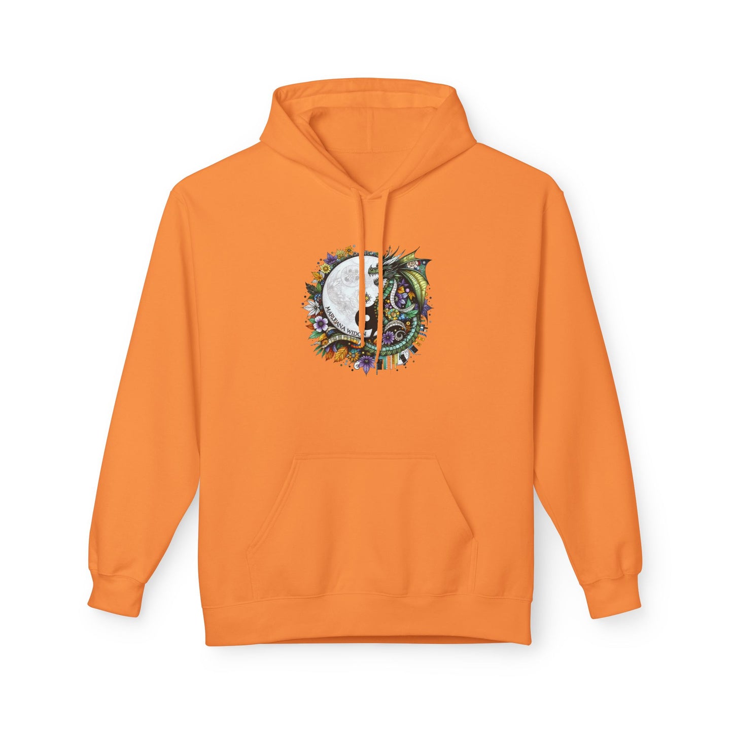 Dragon Flower - Moon & Floral Hoodie — Botanical Moon Phases Pullover