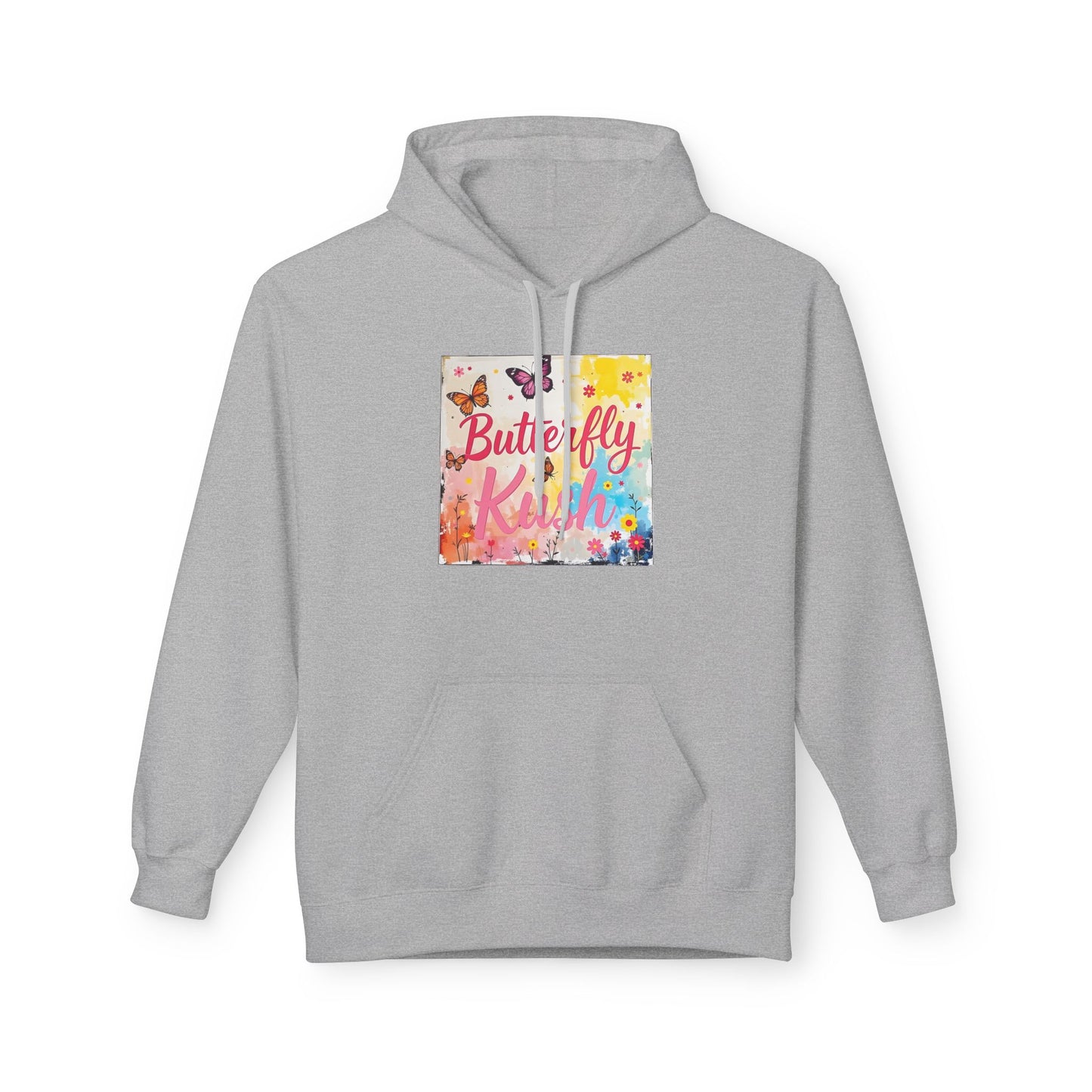 Butterfly Kush Hoodie - Floral Watercolor Comfort Sweatshirt