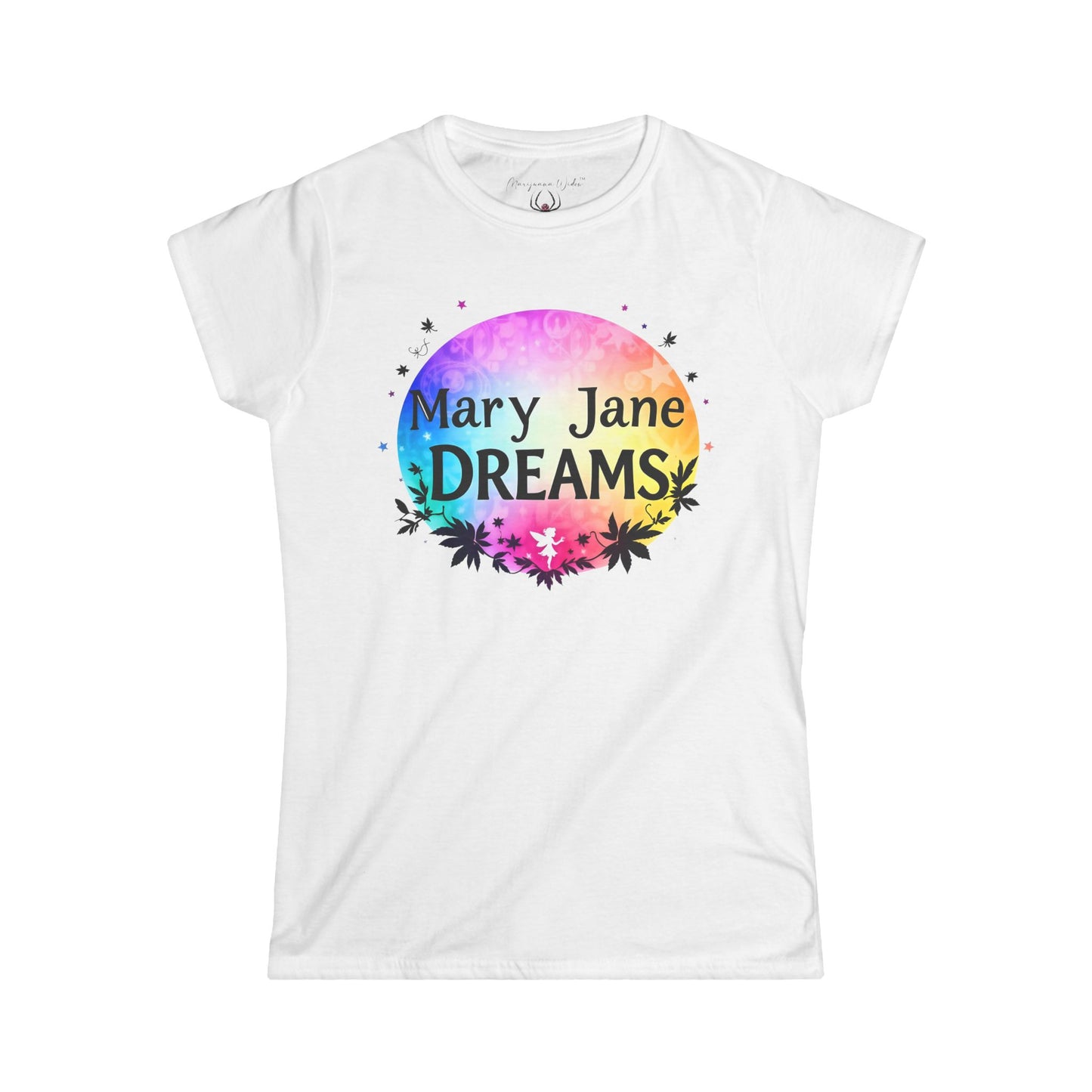 Mary Jane Dreams Tee — Colorful Fairy Psychedelic Cannabis Women's T-Shirt
