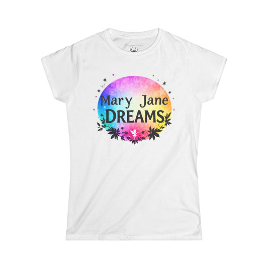 Mary Jane Dreams Tee — Colorful Fairy Psychedelic Cannabis Women's T-Shirt