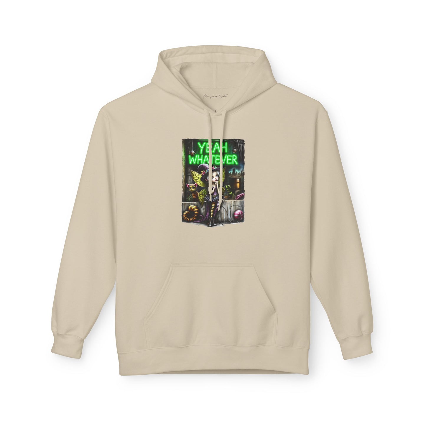 Halloween Fairy - Yeah Whatever - Graphic Unisex Hoodie — Streetwear Pullover