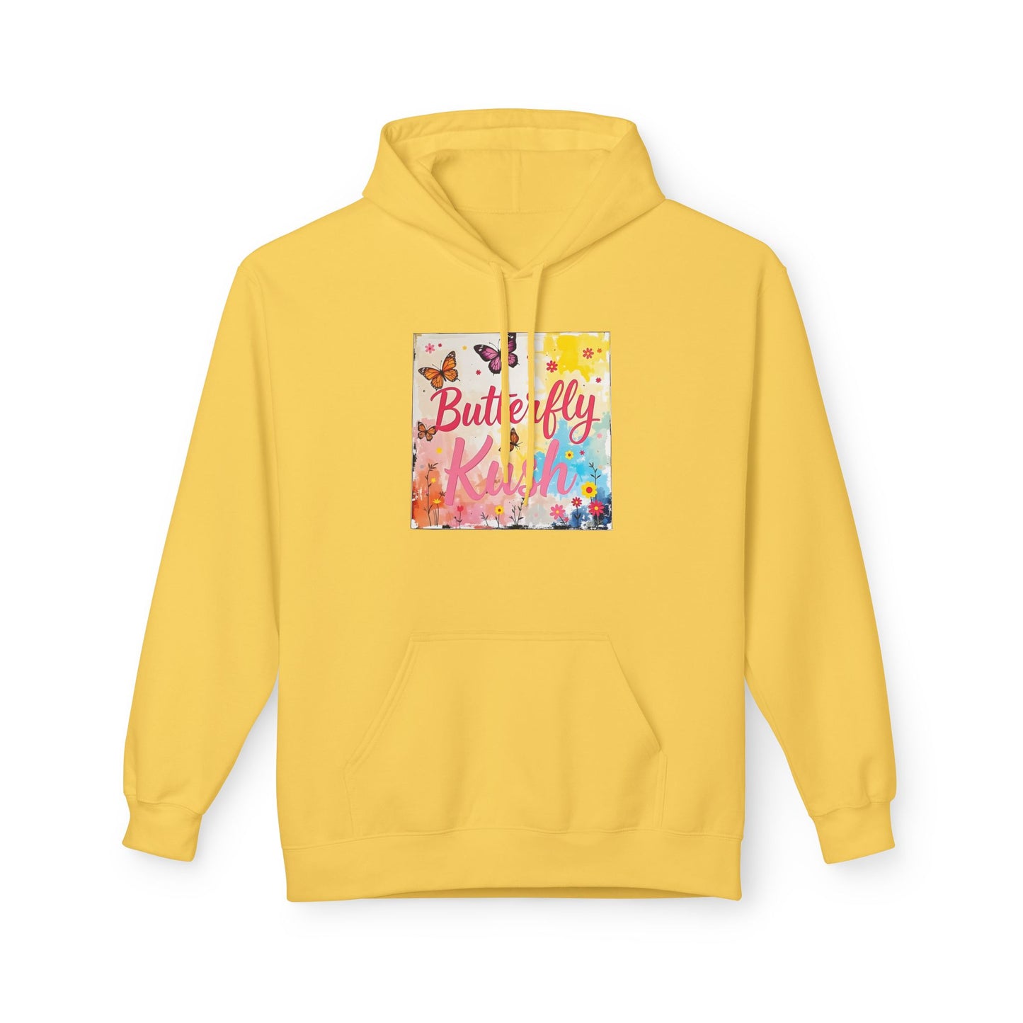 Butterfly Kush Hoodie - Floral Watercolor Comfort Sweatshirt