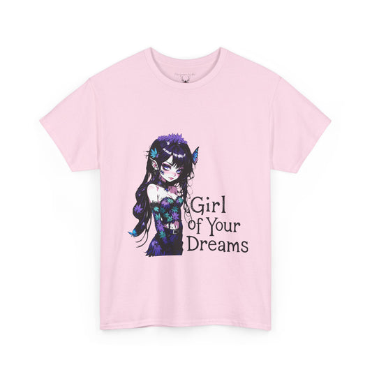 Anime Fairy Girl Tee — Violet Floral Graphic T-Shirt - Unisex