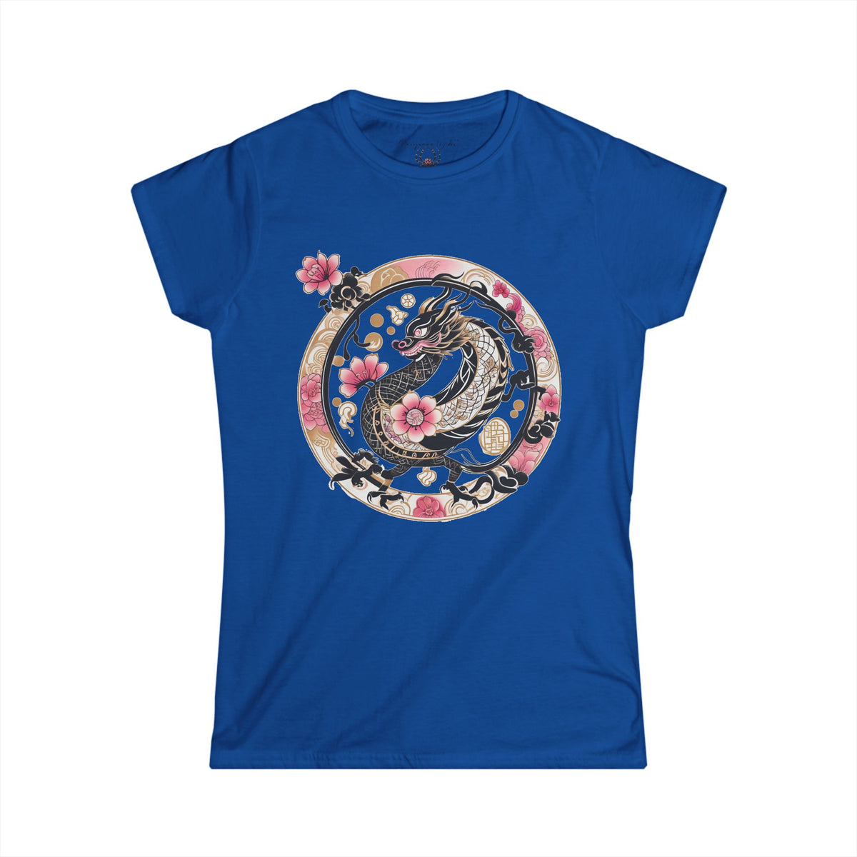 Sakura Dragon Floral Graphic Women's Tee - Marijuana Widow