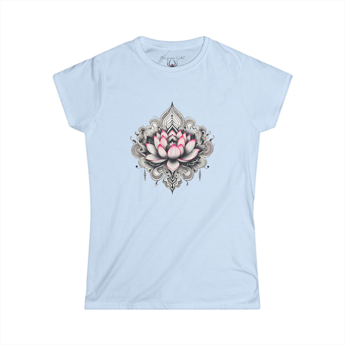 Lotus Mandala Women’s Tee — Pink Lotus Women's T-Shirt - Marijuana Widow