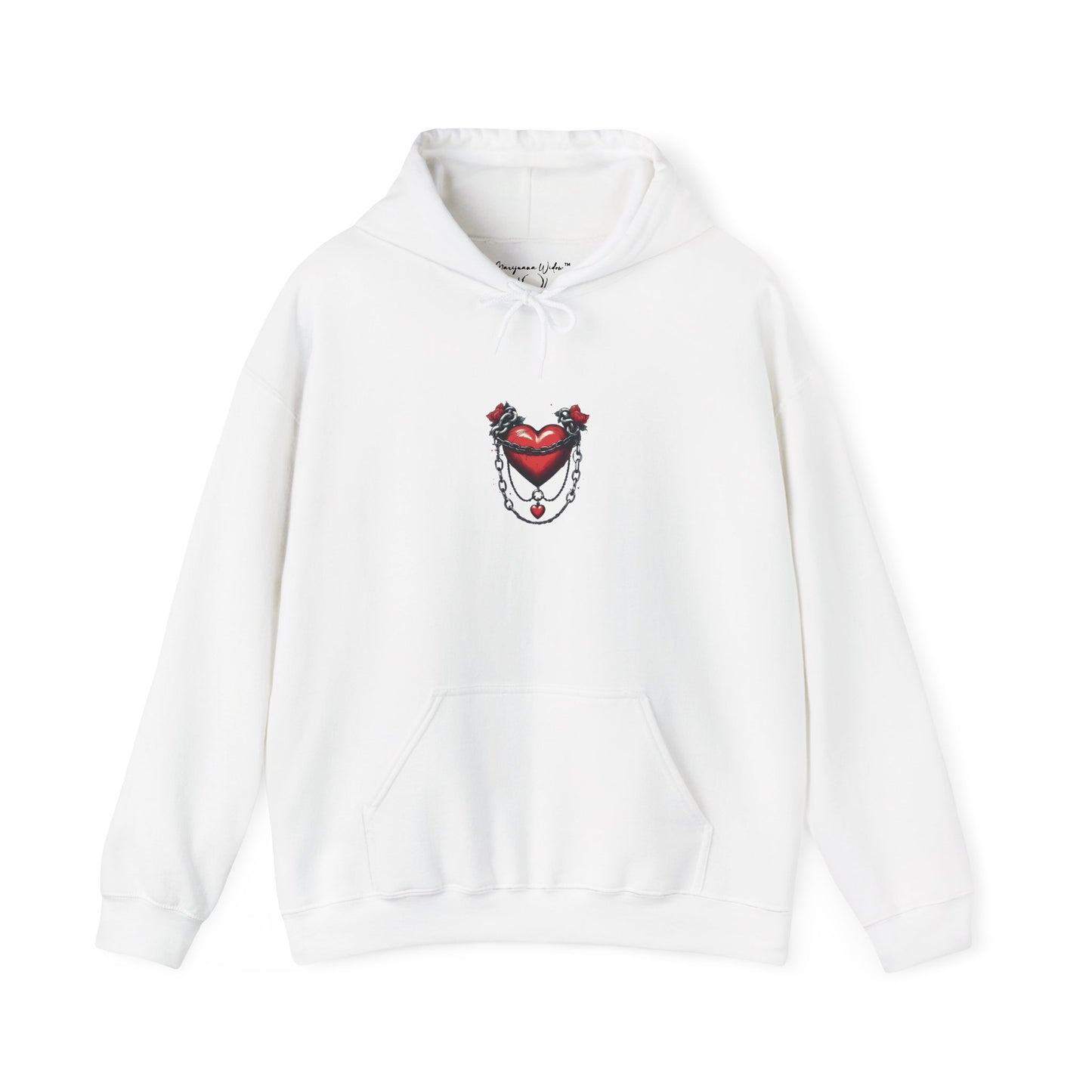 Cupid Girl Heart Necklace Hoodie – Cute Romantic Graphic Unisex Sweatshirt