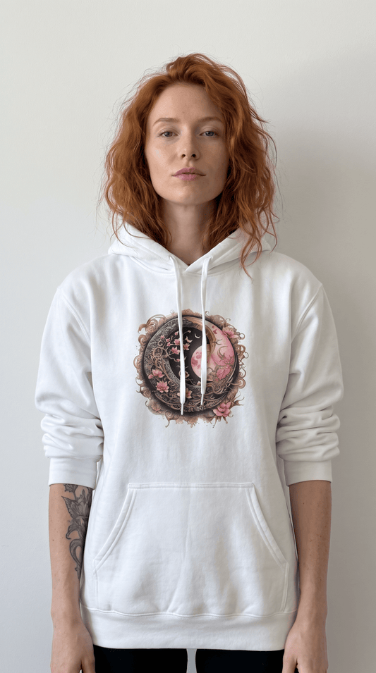 Lunar Eclipse - Black Moon Pink Moon - Unisex Fleece Pullover