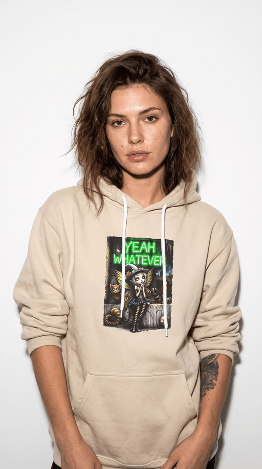 Halloween Fairy - Yeah Whatever - Graphic Unisex Hoodie — Streetwear Pullover