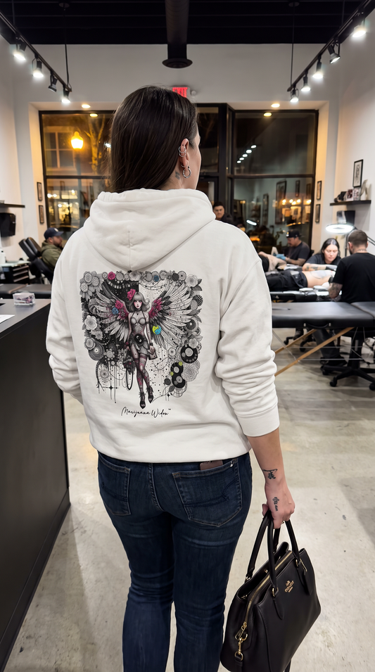 Angel Wings - Just A Girl - Graphic Full-Zip Unisex Sweatshirt
