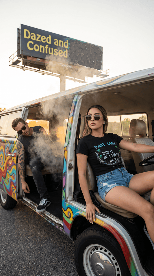 Mary Jane Did It in a Van - Women's Tee - Marijuana Widow