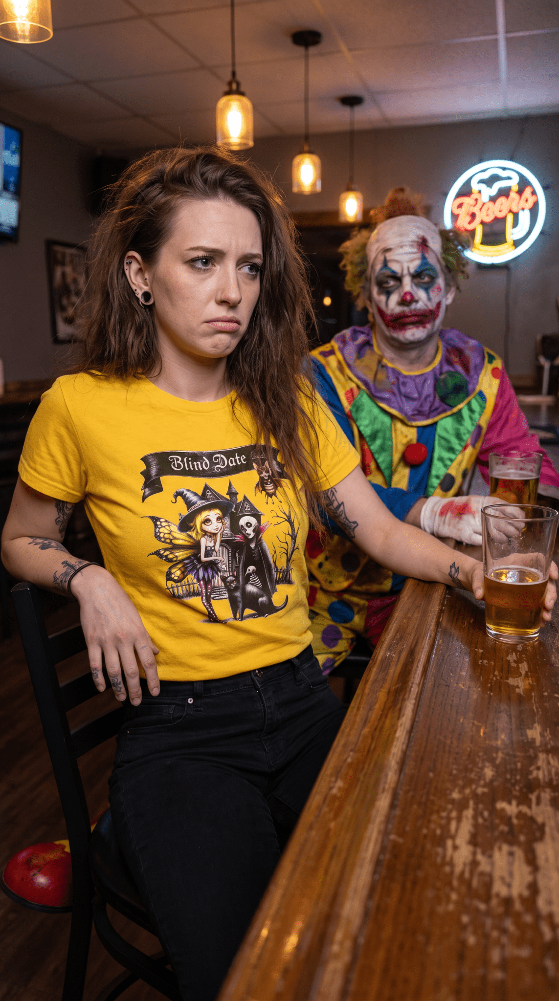 Halloween Fairy — Blind Date - Women's Softstyle Tee - Marijuana Widow