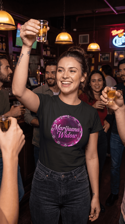 Marijuana Widow - Pink Glass - Women's T-shirt - Marijuana Widow