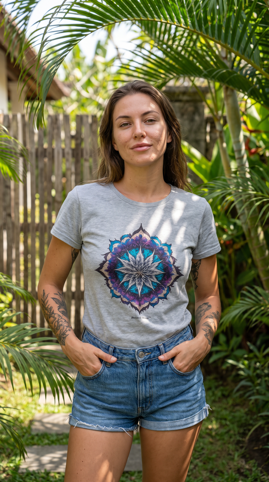 Spiritual Journey in Purple and Blue — Women's Tee - Marijuana Widow