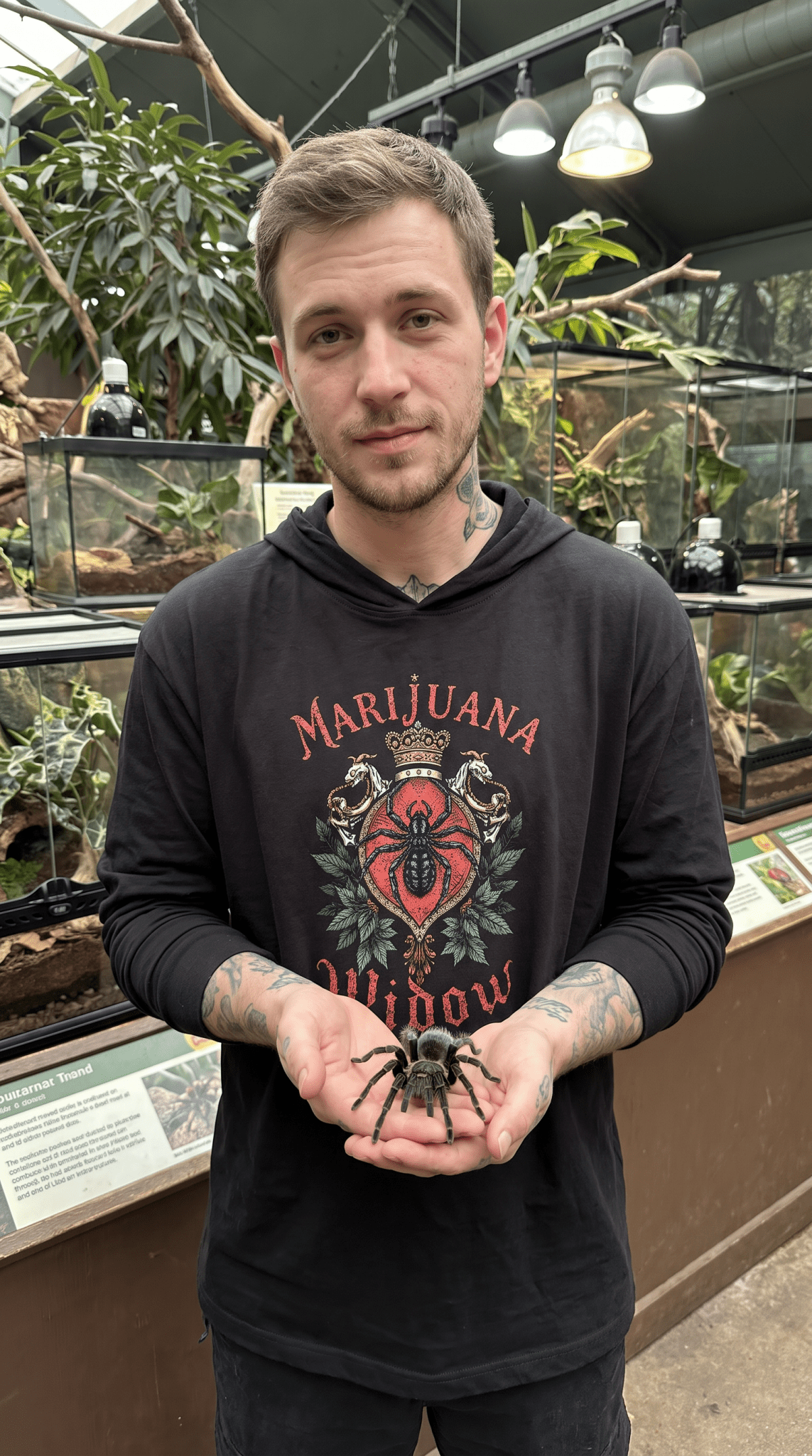 Marijuana Widow "Spider Crest" Long Sleeve Hooded T-Shirt - Marijuana Widow