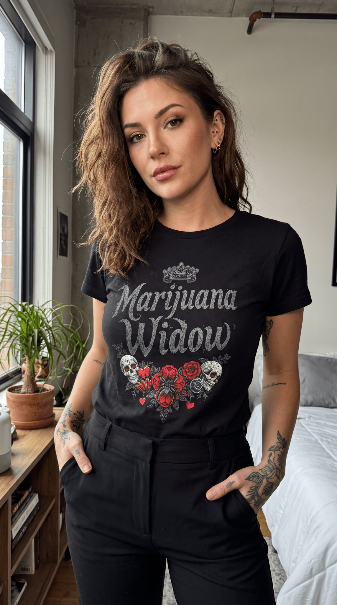 Marijuana Widow "Crowned for Life" Women's Softstyle Tee - Marijuana Widow