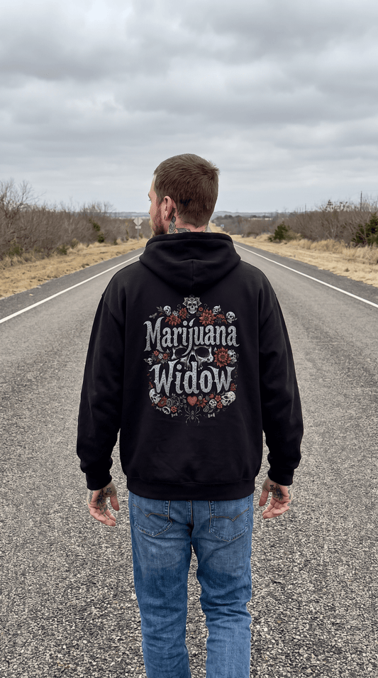 Marijuana Widow "Skull Bouquet" Graphic Unisex Hoodie - Marijuana Widow