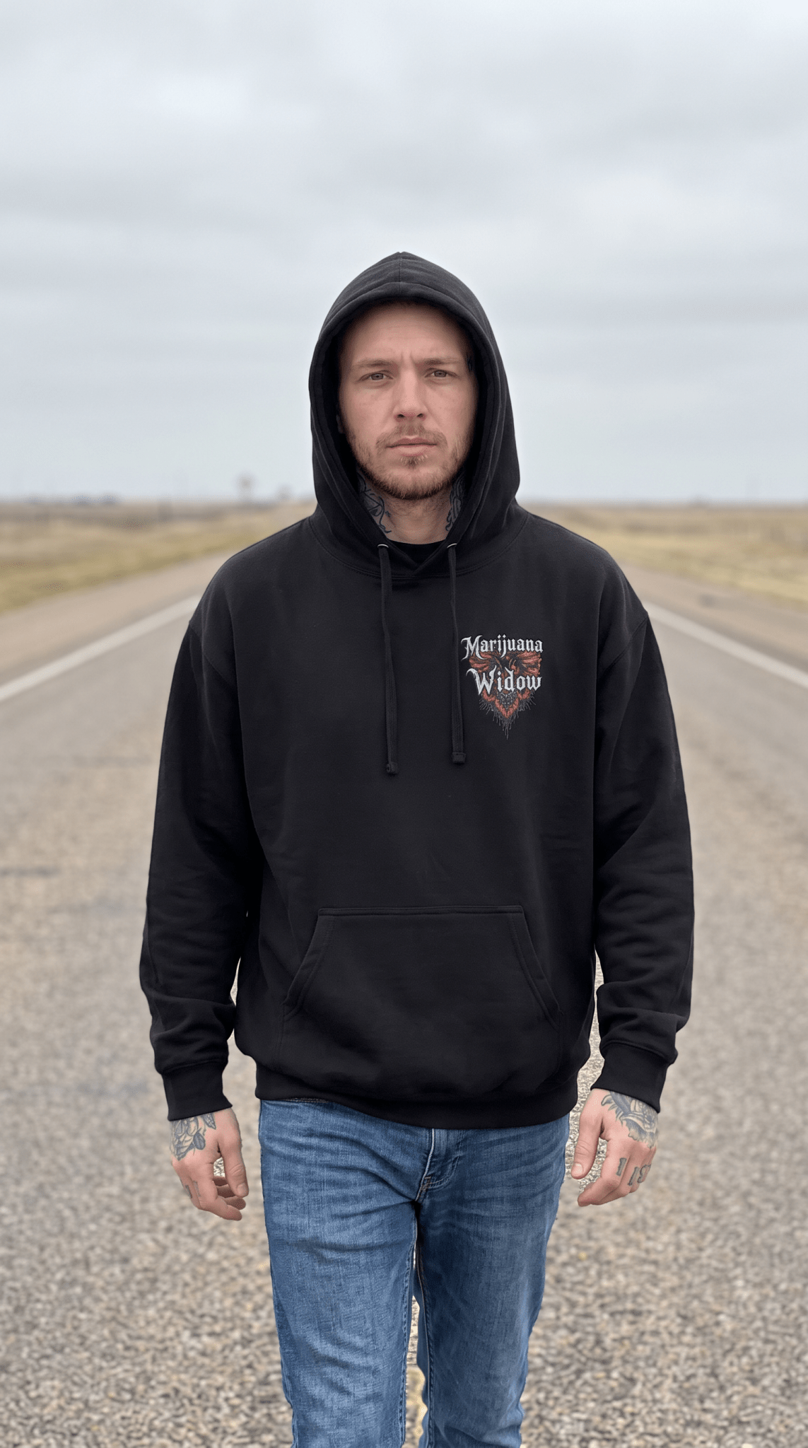 Marijuana Widow "Skull Bouquet" Graphic Unisex Hoodie - Marijuana Widow