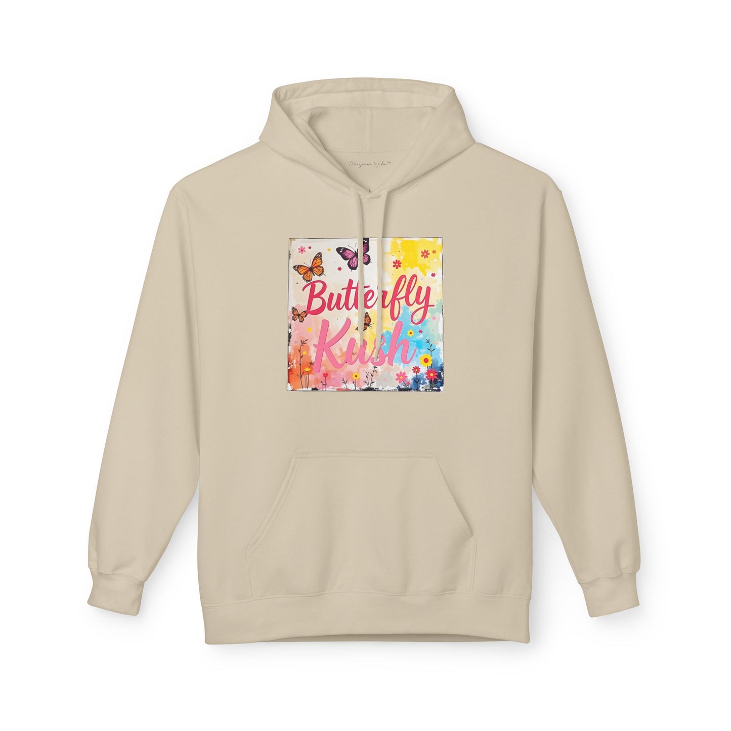 Butterfly Kush Hoodie - Floral Watercolor Comfort Unisex Sweatshirt