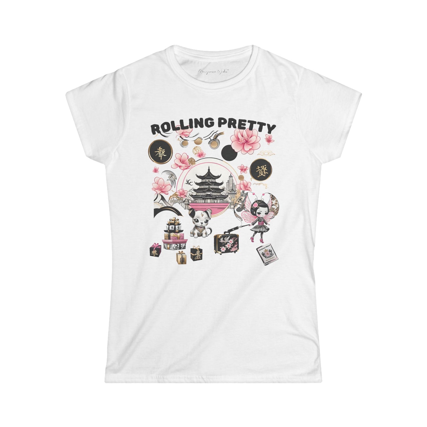 Geisha Angel on Vacation — Rolling Pretty - Women's Tee