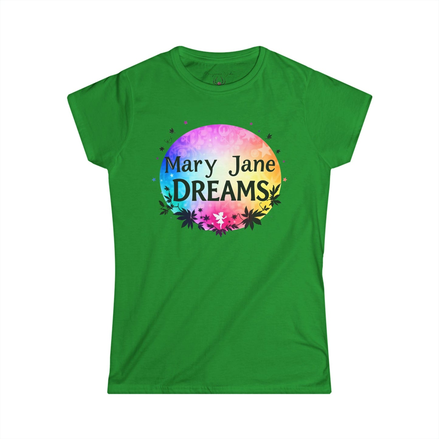 Mary Jane Dreams Tee — Colorful Fairy Psychedelic Cannabis Women's T-Shirt