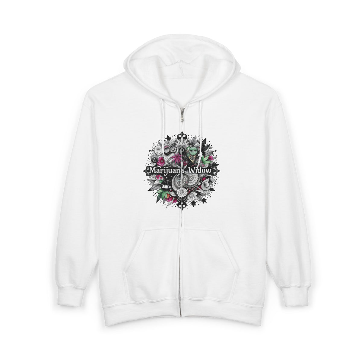 Angel Wings - Just A Girl - Graphic Full-Zip Unisex Sweatshirt