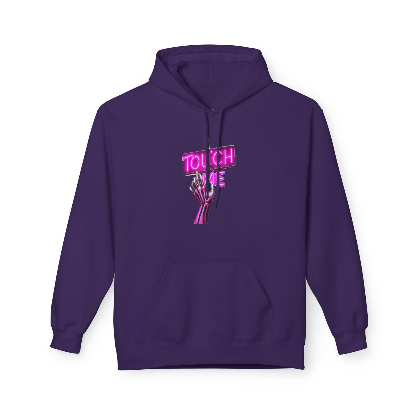 Touch Me Hoodie - Pink Neon Sign — Retro Pink Graphic Pullover