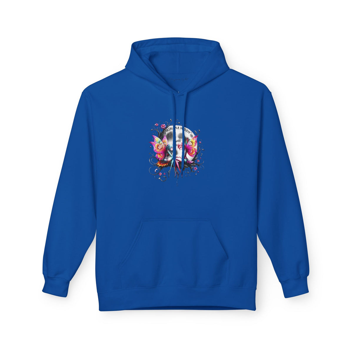 Moon Fairy - Dreamin' Butterfly Hoodie — Vintage Floral Graphic Unisex Pullover - Marijuana Widow
