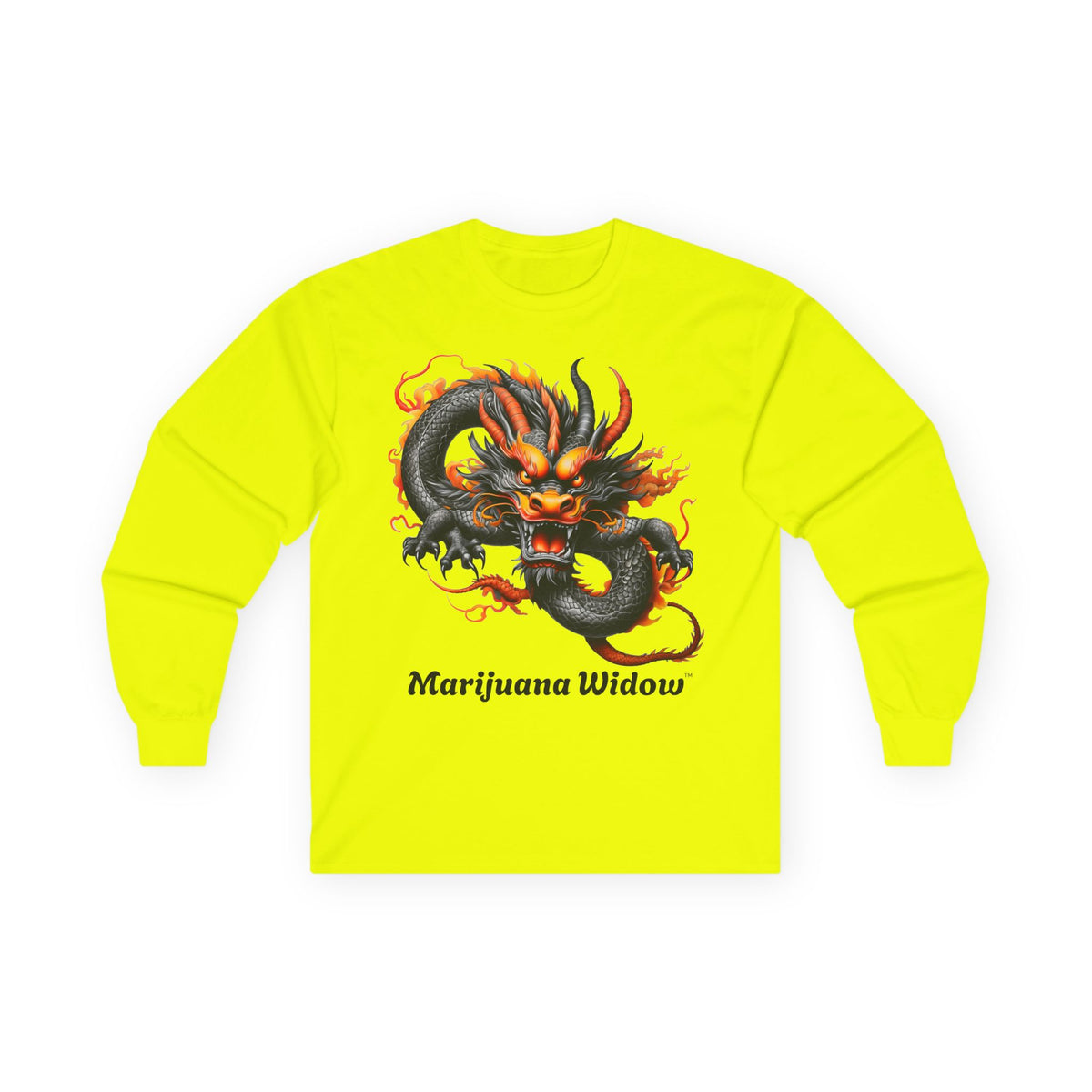 Dragon Fire Long Sleeve Unisex Tee - Marijuana Widow