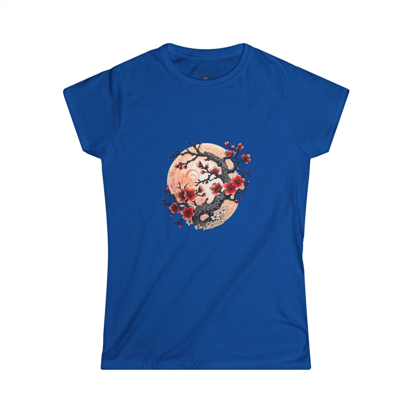 Cherry Blossom Yin Yang Tee — Floral Japanese Moon Graphic Shirt