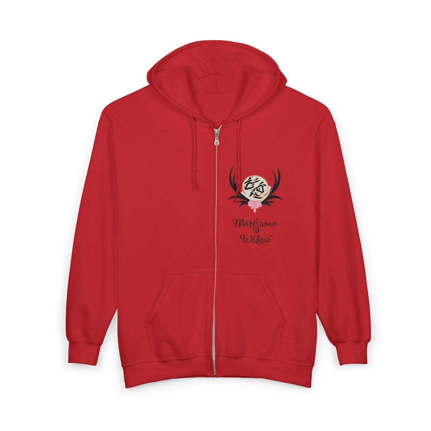 Dragon Sakura Zip Hoodie — Japanese Floral Dragon Full-Zip Unisex Sweatshirt