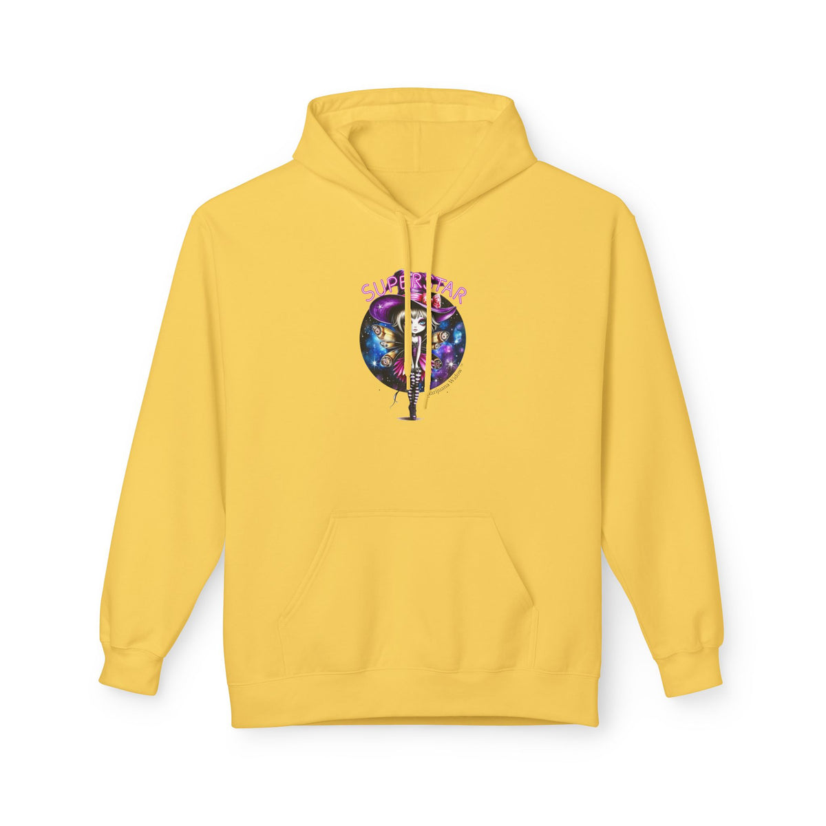 Backstage Pass Hoodie — Superstar Fairy - Neon Burlesque Theater Graphic Unisex Pullover - Marijuana Widow
