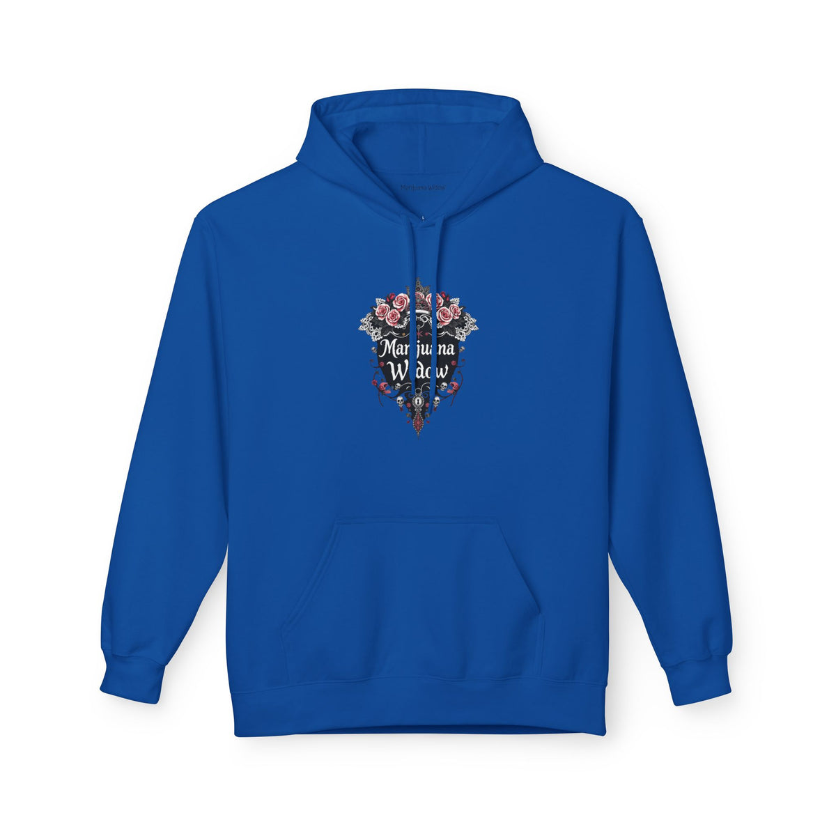 Marijuana Widow "Unlock My Heart" Hoodie - Pink Rose Covered Secret Lock Adorned with Skulls