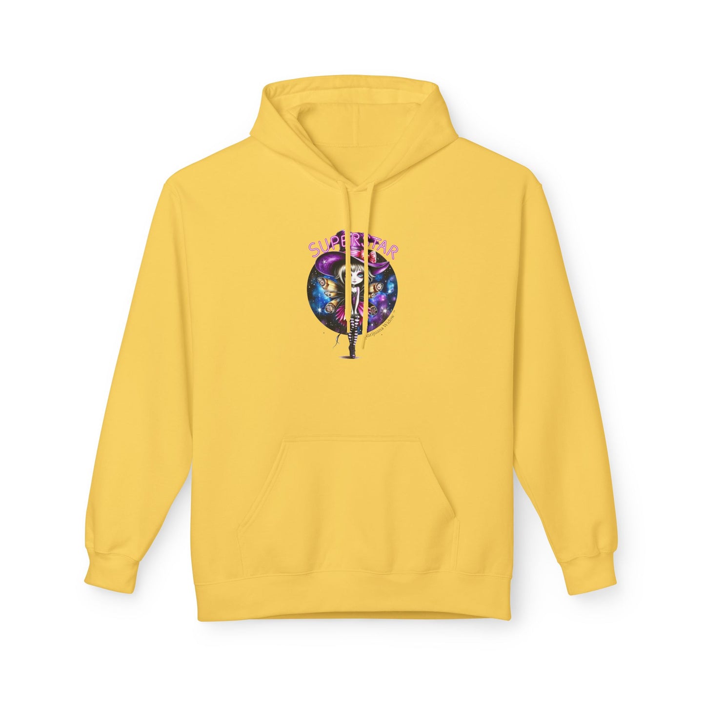 Backstage Pass Hoodie — Superstar Fairy - Neon Burlesque Theater Graphic Unisex Pullover - Marijuana Widow