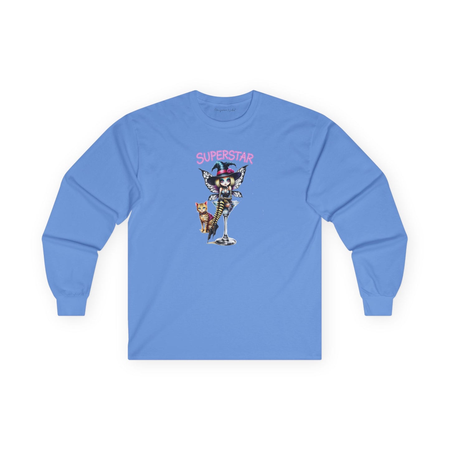Halloween Fairy - Superstar - Fairy Witch and Cat - Unisex Long Sleeve Tee