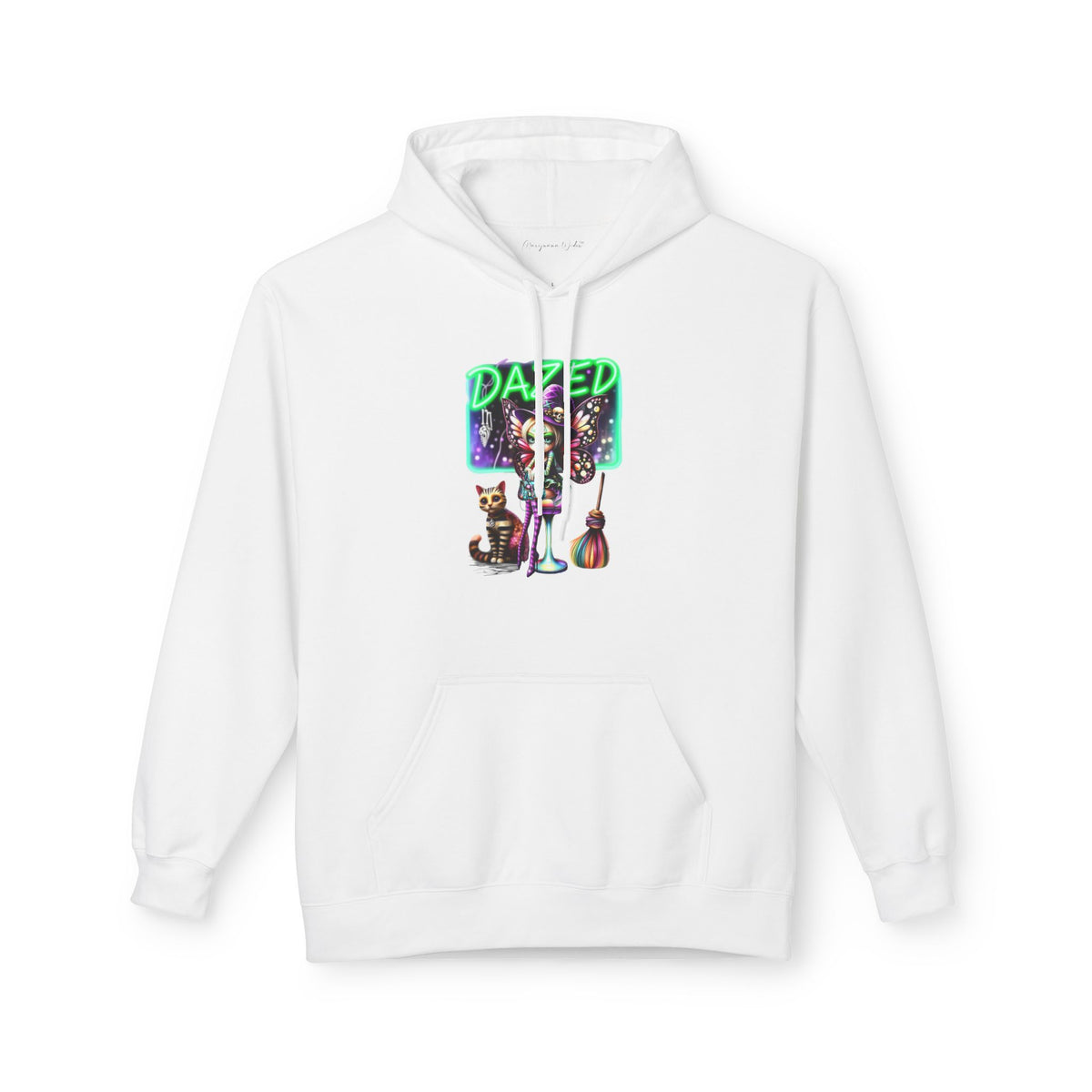 Halloween Fairy - Dazed - Retro Neon Unisex Hoodie - Marijuana Widow