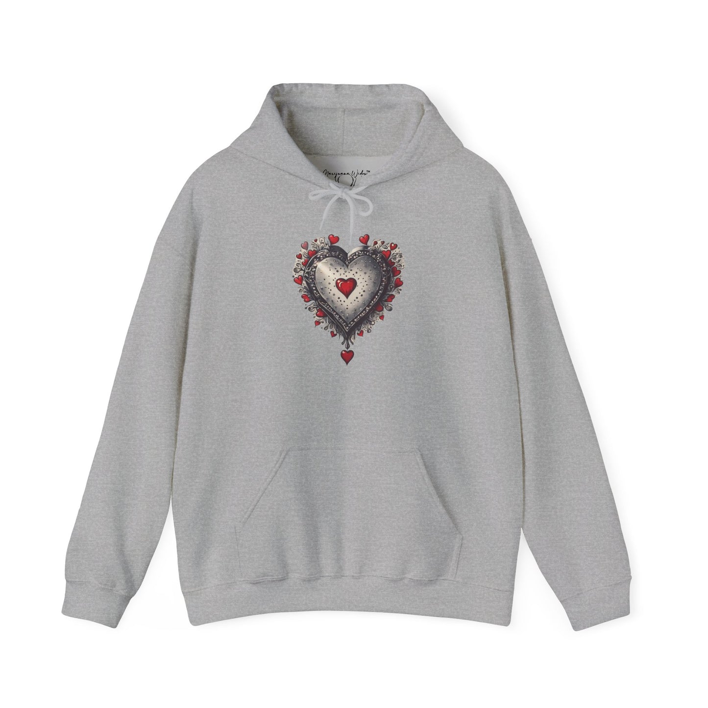 Heart Gilded Box Hoodie — Gothic Rose Heart Graphic Unisex Sweatshirt