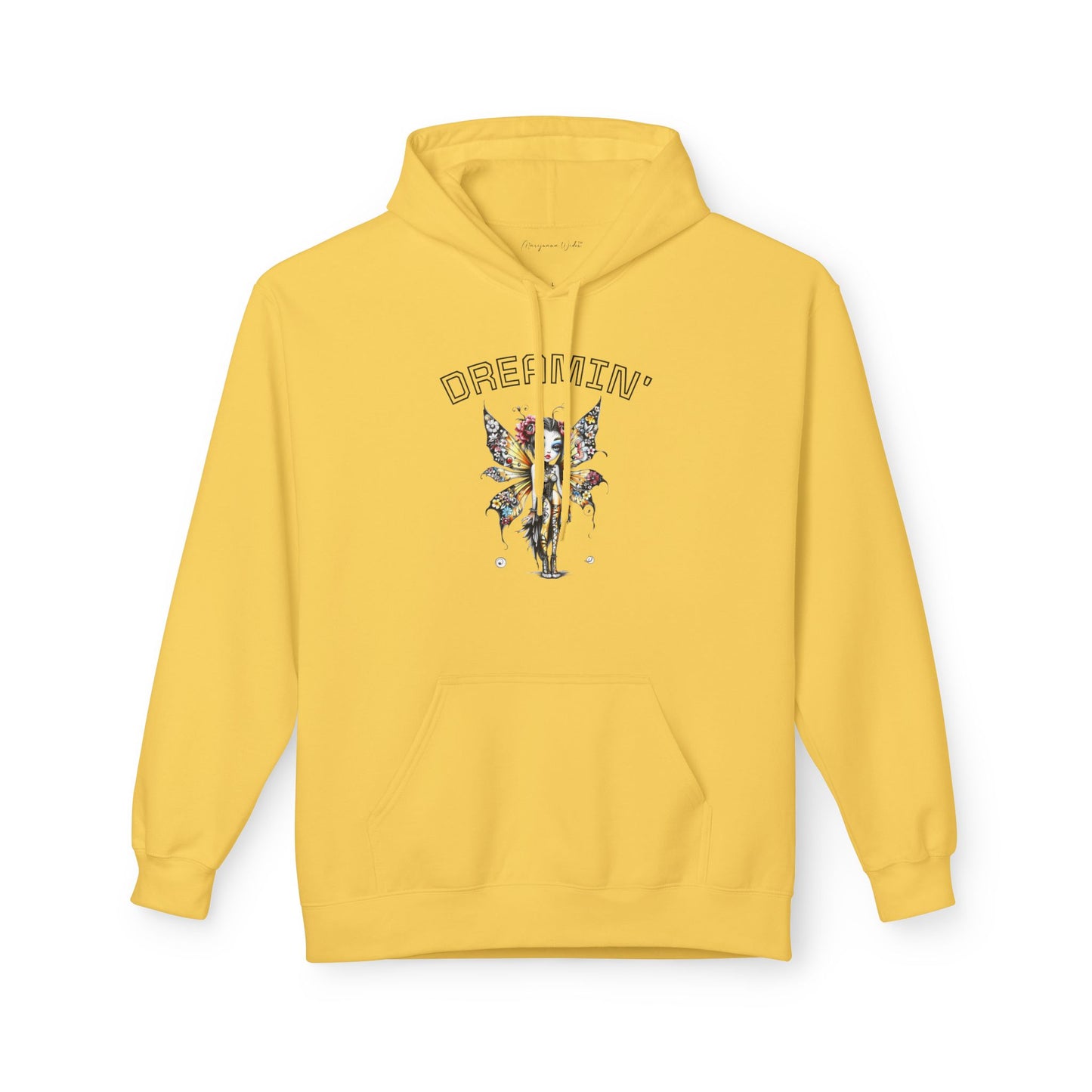 Goth Fairy - Dreamin' Butterfly Hoodie — Vintage Floral Graphic Unisex Pullover